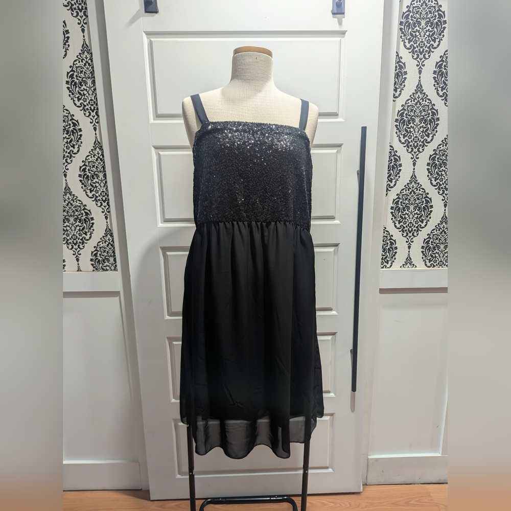 NWT Penningtons Black Sequin High Low Sundress